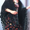 A Black Mesh Shawl