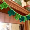 Crocheted Shamrock Garland Pattern