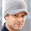 Mens Brimmed Crochet Hat