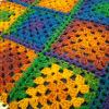 Rainbow Square Afghan