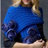 Shimmering Blue Rose Wrap