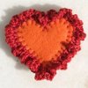 How to Crochet a Heart Brooch