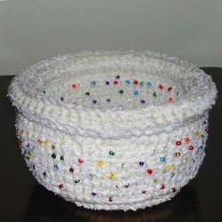 Crochet CD basket