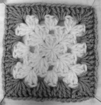 Crochet Granny Scrapghan 1st Motif Option