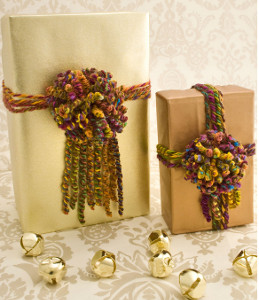 Pretty PomPom Crochet Gift Wrap
