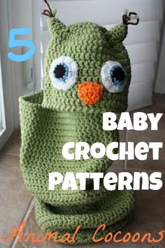 5 Baby Crochet Patterns: Animal Cocoons
